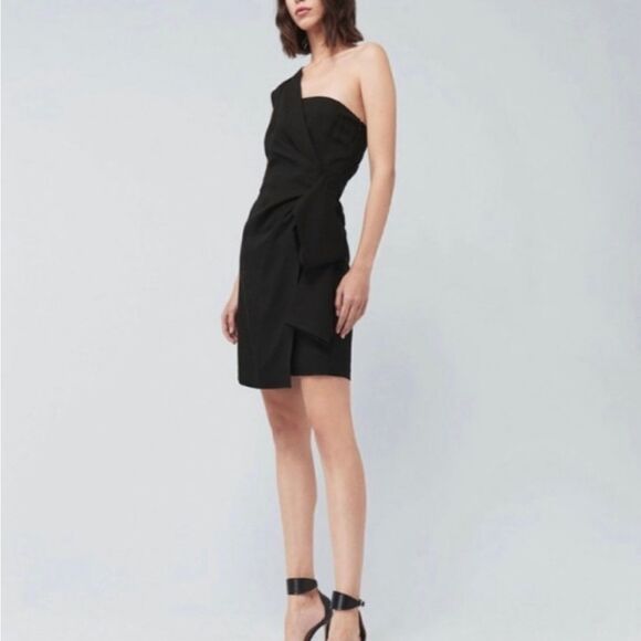 Victoria Beckham Black One Shoulder Dress size 2 - Picture 5 of 14